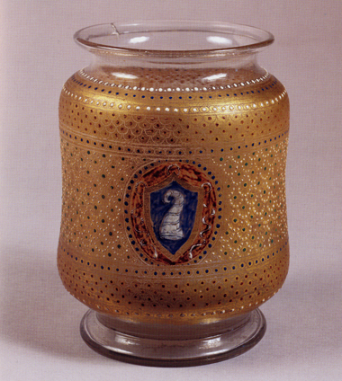 Vaso con stemma della famiglia Tiepolo